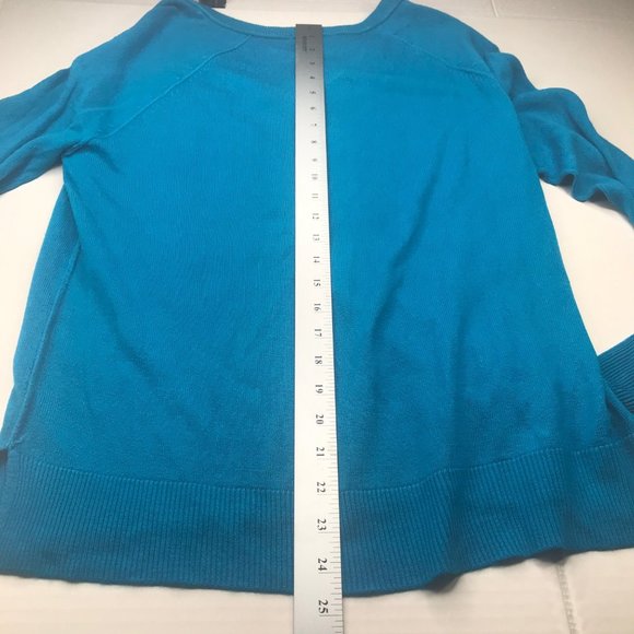 Sweet Romeo Women's Sweater V Neck Size Small Blue New With Tags - Picture 13 of 14